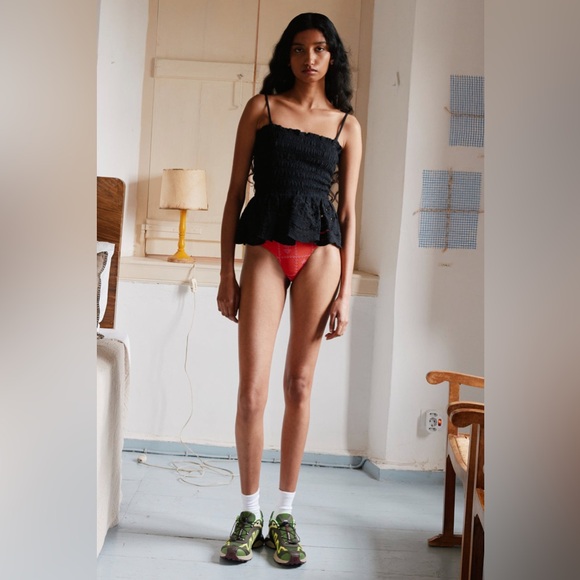 NWT DAMSON MADDER Martina Embroidered Cami Top in Black UK 12 / US 8 - Picture 7 of 13